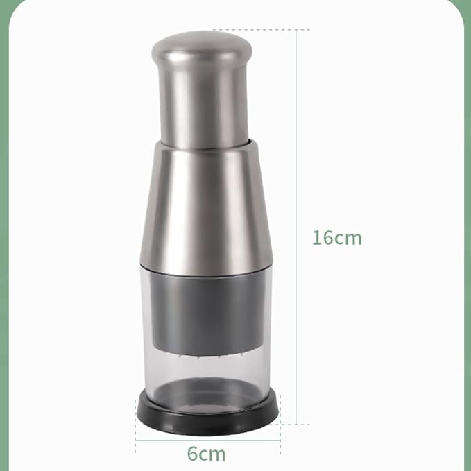 Manual Pressed Garlic Chopper, 6.3 X 2.4in Mini Dicer Food Chopper, 304 Stainless Steel Manual Garlic Press and Masher Hand-Pressed Kitchen Chopper for Mincing Garlic Press