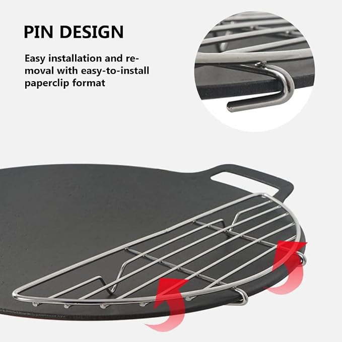 Rack Cooling Food HEITIGN 26 * 9 * 2 Small Half Round Cooling Rack 304 Stainless Steel Grill Rack Food Cooling Rack Food Strainers Anti Scorching Grill Racks