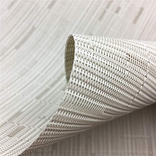 Red-A Placemats Set of 6 for Dining Table Heat-Resistant Washable Place Mats Woven Vinyl Kitchen Table Mats Easy to Clean,Cream