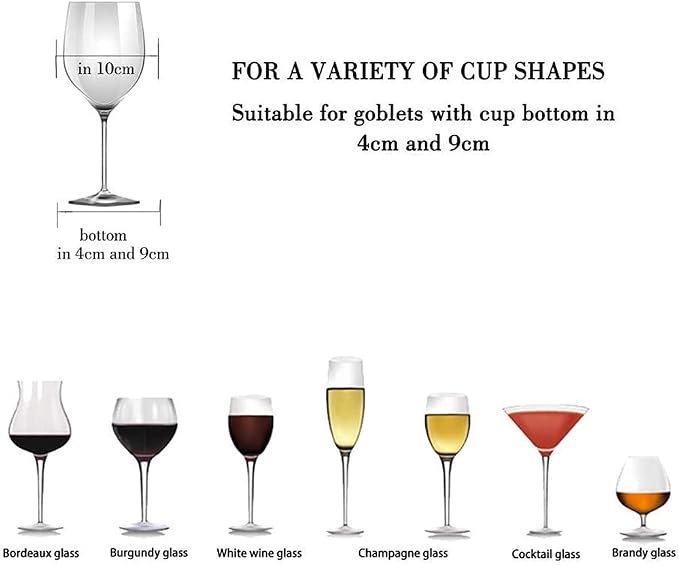 Wine Glass Holder Under Cabinet - Hanging Stemware Holder, Wine Glasses Storage Hanger Metal Organizer for Cabinet Kitchen Bar (4 Rows)