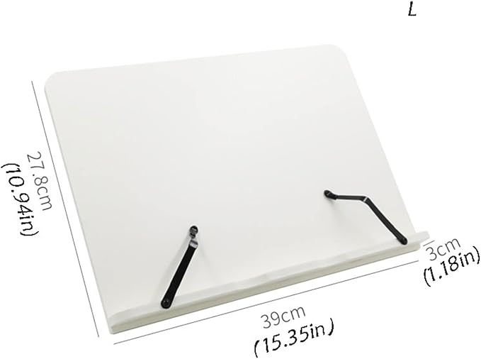 Book Stand Book Holder Tray Multi-Functional Reading Rack Desktop Simple Bookstand Practical Book Holder Wooden Book Clip Cookbook Stand for Kitchen (Size : L)