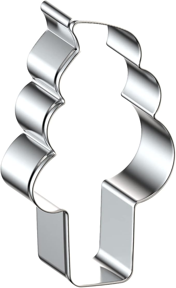 Soft Serve Ice Cream Cone Cookie Cutter Set for Summer - 5", 4", 3", 2" - 4 Piece - Stainless Steel