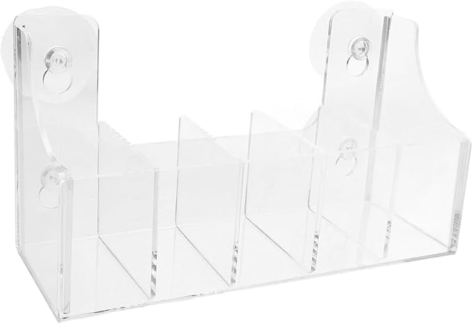 Happyyami Clear Acrylic Cup Rack Versatile Drink Can and Snack Organizer for Fridge Door Storage for Home and Convenience Stores Easy Installation Compartment Design