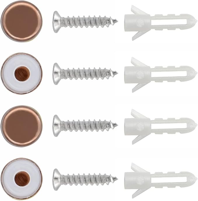 18cm Wine Glass Rack - Under Cabinet Stemware Wine Glass Holder Glasses Storage Hanger Metal Organizer for Bar Kitchen, Copper Finish (3 Rows, 1 Pack)
