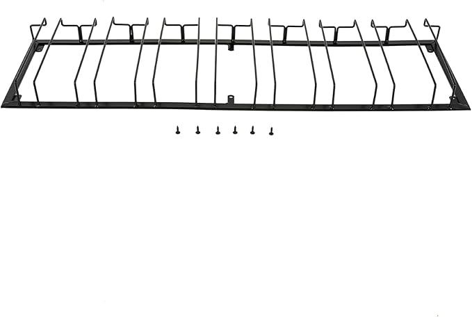 Under Cabinet Wine Glass Rack, 8 Row Large Capacity Metal Stemware Hanger, Hanging Glasses Storage Holder, Upside Down Stemware Organizer for Kitchen Bar Cabinet