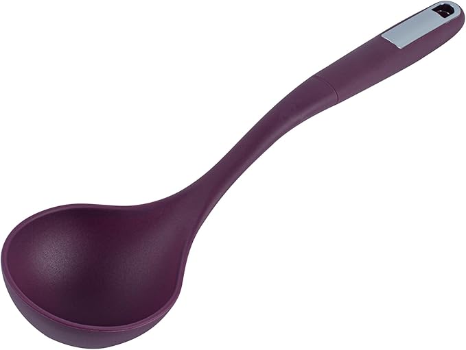 Restaurantware Silicone Utensil Set Pack of 1 Non-Slip Handle 6-Piece Kitchen Tool Set, Heat-Resistant Dishwasher-Friendly Cooking Accessories, Durable Purple Cooking Utensils