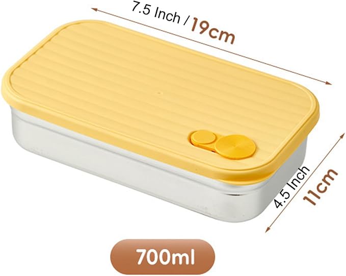 Stainless Steel Snack Container Individual Household Food Container,Reusable Food Storage Snack Condiment Containers with Lids - Food Lunch Meal Prep Box for Travel Camping (One Compartment)