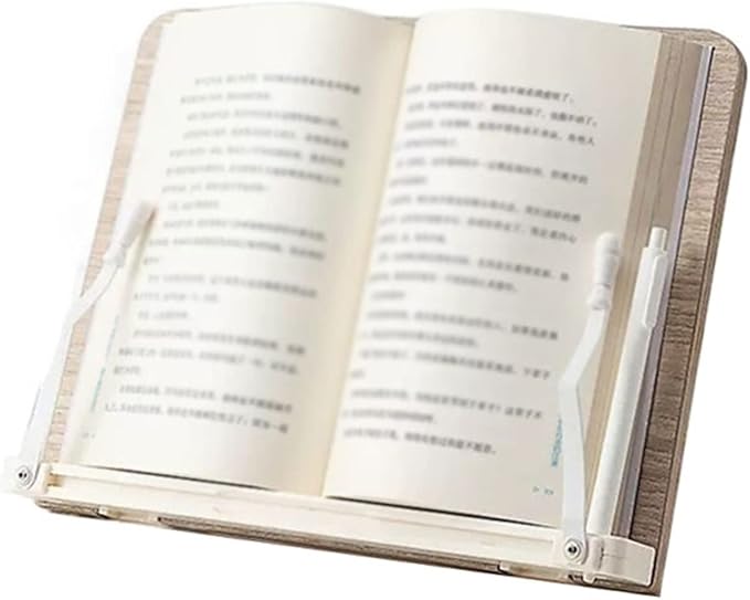 Book Stand Book Holder Tray Wooden Book Stand Adjustable Desktop Simple Reading Stand Convenient and Practical Music Score Stand Cookbook Stand for Kitchen (Size : S)