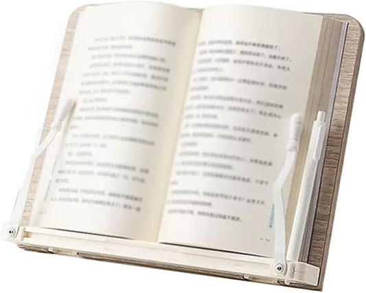 Book Stand Book Holder Tray Wooden Book Stand Adjustable Desktop Simple Reading Stand Convenient and Practical Music Score Stand Cookbook Stand for Kitchen (Size : S)