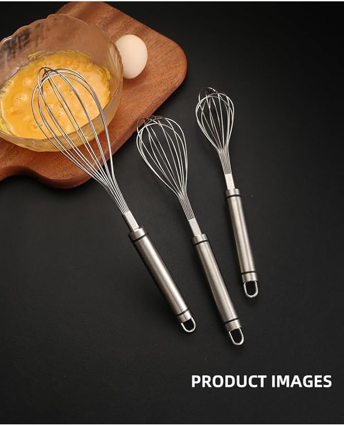 304 Stainless Steel Whisk Hand Whisk Is Suitable For Stirring And Whisking Stainless Steel Whisk For Blending, Whisking, Beating And Stirring Balloon Wire Whisk (trumpet)
