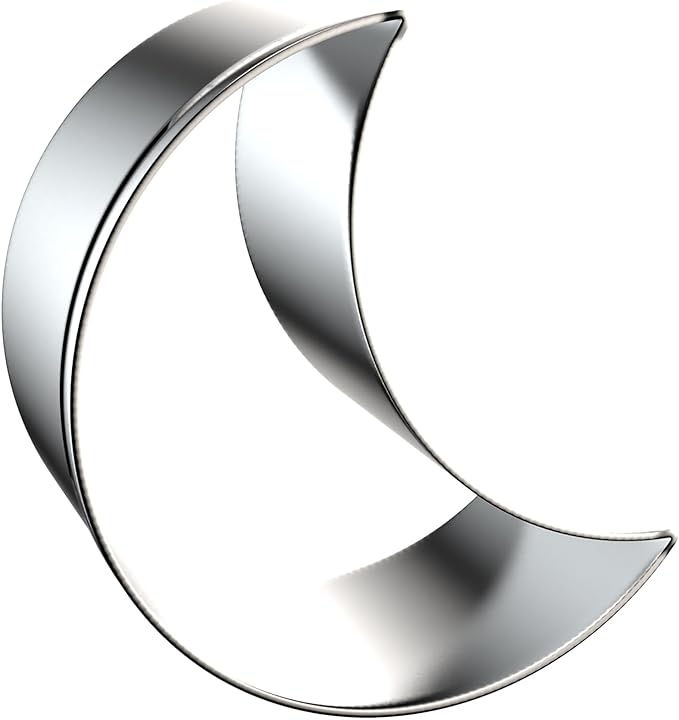 Crescent Moon Cookie Cutter Set - 5 inch, 4 inch, 3 inch, 2 inch - 4 Piece New Moon Cookie Cutters Shapes Molds - Stainless Steel