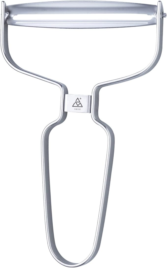 triangle Y-Peeler - 3.5 in (90 mm) - Stainless Steel Horizontal Straight Blade - Peeler for Hard-Skinned Fruits & Vegetables - Ergonomic Handle - Dishwasher Safe - Made in Germany