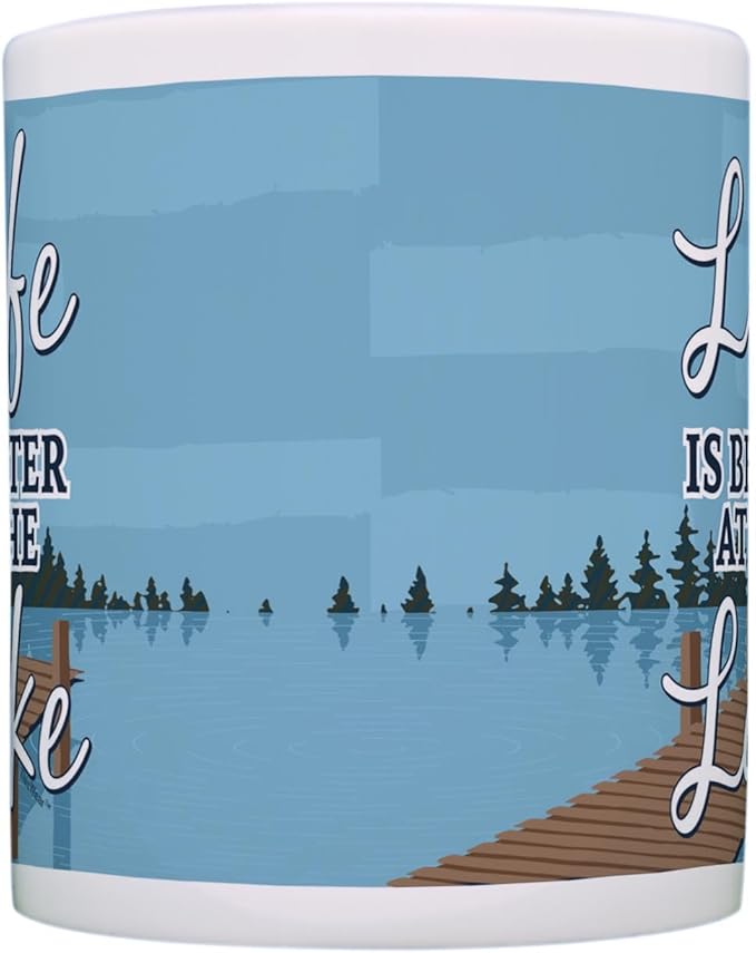 ThisWear Vacation Gifts Life Is Better at the Lake Coffee Mug Set