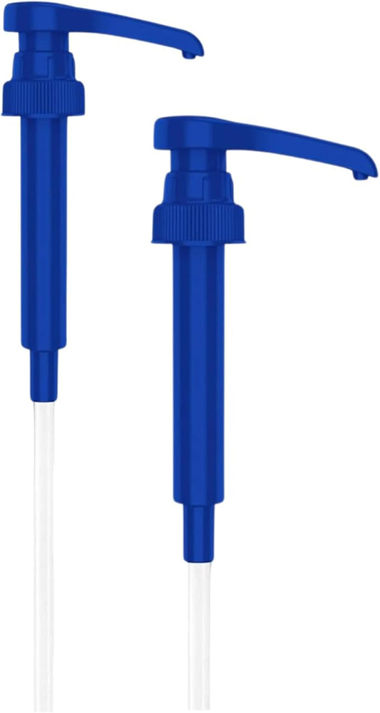 Syrup Pump Compatible with Torani, Davinci and Skinny (Set of 2) - fits Bottles (25.4 oz-750ml) (Blue)