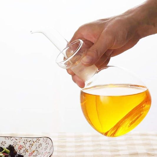18 oz / 540 ml Glass All-Purpose Cruet, Glass Oil Decanter and Cruet (Spherical-18 oz)