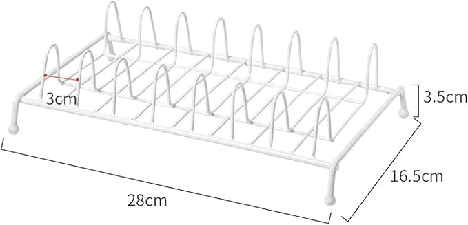 Dish Drying Rack, 11 x 6in Small Dish Rack for Kitchen Counter Metal Kitchen Plate Storage Drainer Utensil Holder Display Racks for Cabinet