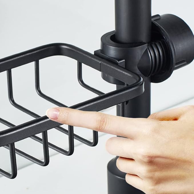 Kitchen Faucet Sponge Holder Sink Caddy Organizer Over Faucet Hanging Faucet Drain Rack for Sink Organizer (Silver-Double)