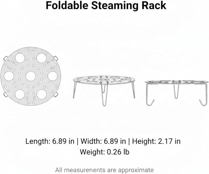 8.9 Inch Foldable Cooling Rack, Stainless Steel Baking Insert for Sheet Pans and Cake Pans, Collapsible Wire Rack