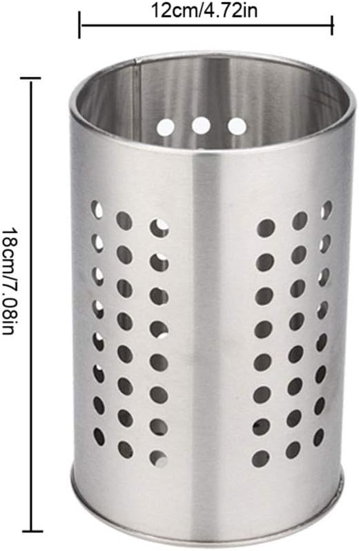 Kitchen Utensil Holder Stainless Steel Round Hole Cooking Tools Holder for Kitchen Home and Office