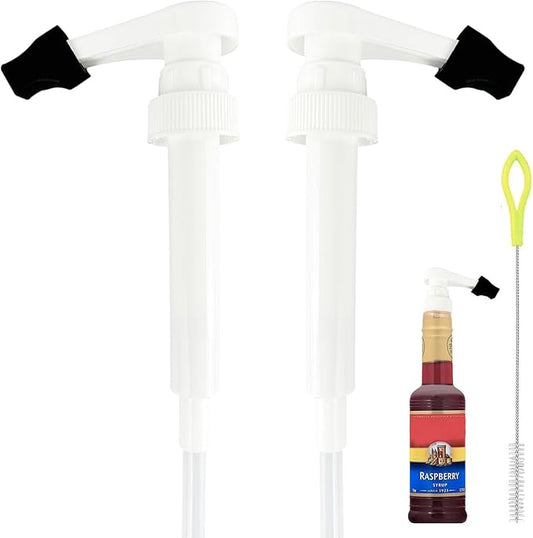 Mini Coffee Syrup Pump Only for Small Torani and Jordan’s Skinny 375ml/12.7oz Syrup Bottles with Pump Caps, Syrup Pump Dispense 8ml, White