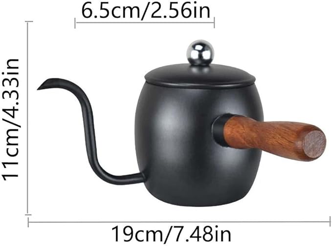 Pour Over Coffee Maker Tea Kettle Stovetop,7.48 x 2.56 x 4.33in,Japanese Style Coffee Kettle withHandle Coffee Tea Pot for Hand Brew Drip Coffee