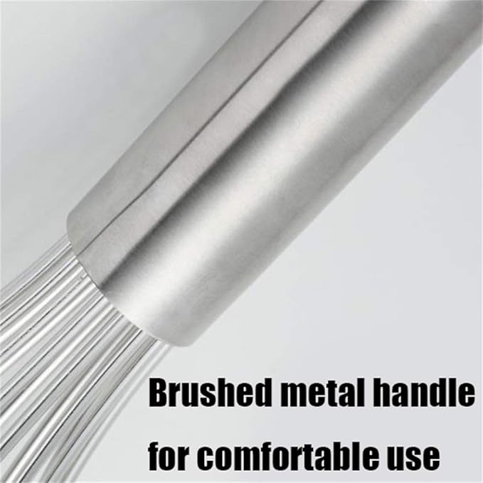 Whisk, Stainless Steel Bold Steel Wire Balloon Stir Bar Stir Egg Batter Handheld (Size : 28×6cm)