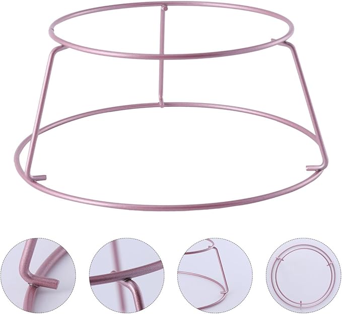 NUOBESTY Rose Gold Cake Cooling Rack Non-stick Baking Rack round Bread Cooling Tray Stainless Steel for Baking and Cake Decorating