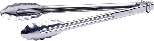 Winco Heavy-Duty Stainless Steel Utility Tongs, 12"