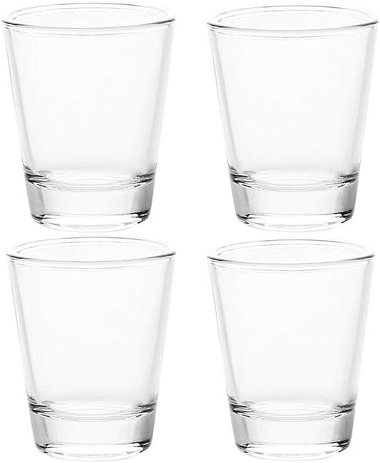 BCnmviku 1.5 oz Shot Glasses Sets with Heavy Base, Clear Shot Glass (4 Pack)