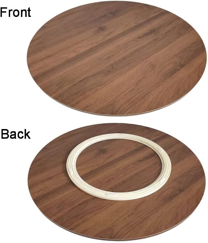 Wood Dining Table Turntable, Round Rotating Serving Plate, Lazy Susan Turntable 360° Rotating Board, Wooden Swivel Tray For Dining Table, Easy To Share Food,Large Wooden Turntable Lazy