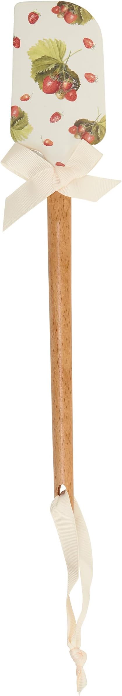 Primitives by Kathy double-sided silicone novelty cooking spatula, Berry Much/Garden Collection/vintage art of wild strawberries on front/punny sentiment on back "I Love You Berry Much."