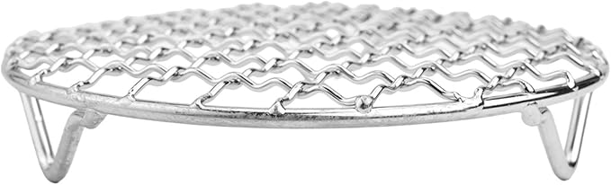 Round Cooling Rack 201 Stainless Steel Wire Baking Grid for Even Air Circulation, for Cooling Cakes, Biscuits, Pizza, Grilling, Drying and Roasting, Silver(13cm)