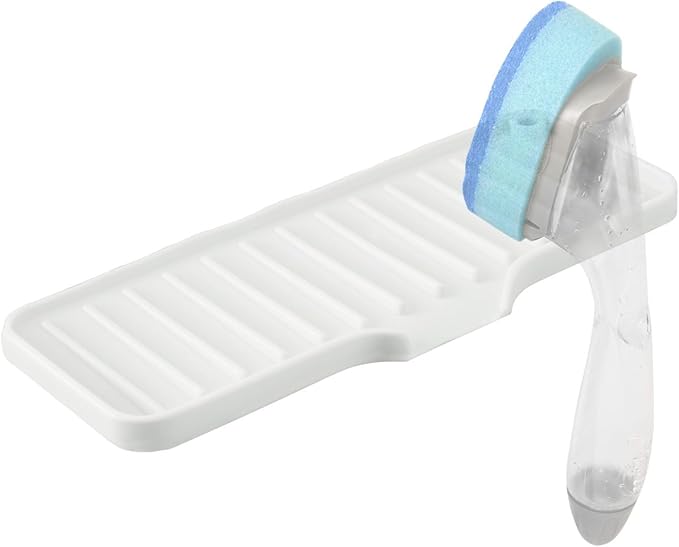 1PCS Silicone Sponge Holder Compatible with Scotch-Brite Dishwand,Sponge Holder for Kitchen Sink Organizer Tray for Dish Caddy Soap Dispenser Scrubber Spoon Bottle