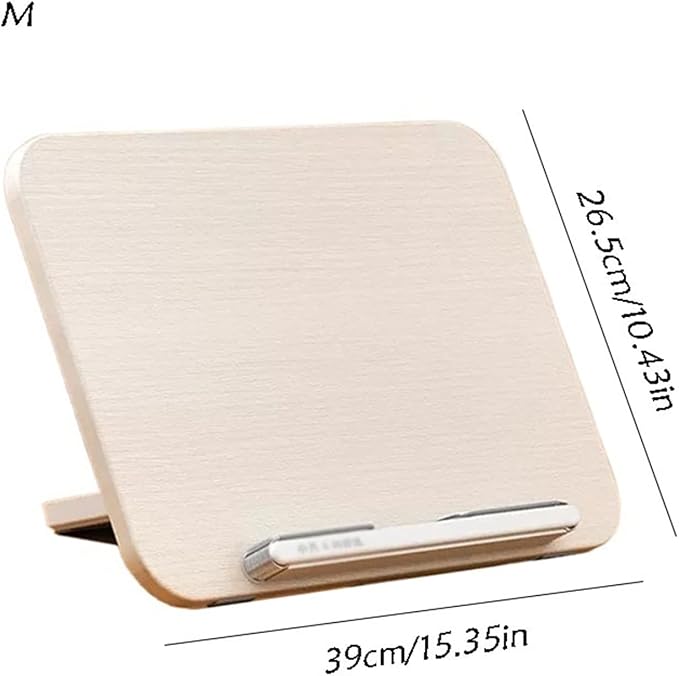 Book Stand Book Holder Tray Desktop Reading Bracket Simple Book Holder Multi-Functional Wooden Bookstand Bookshelf Cookbook Stand for Kitchen (Size : M)