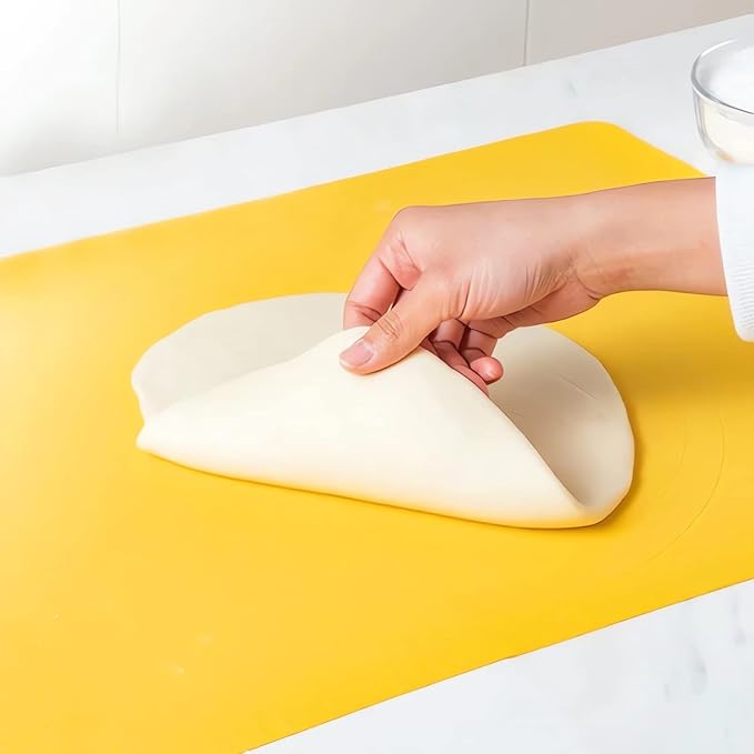 Extra Large Kitchen Silicone Pad - 2023 New Non Slip Non Stick Silicone Pastry Mats for Rolling Out Dough, Baking Mats Silicone for Baking Cookie Sheets, Thick Heat Resistant Mat for Oven Bread (Pink)