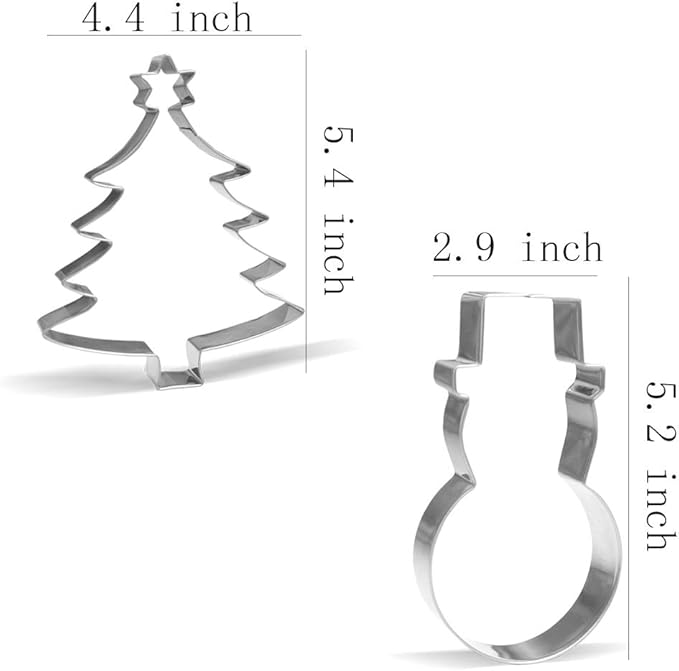 Giant Christmas Cookie Cutter Set - 5 Piece - Stainless Steel