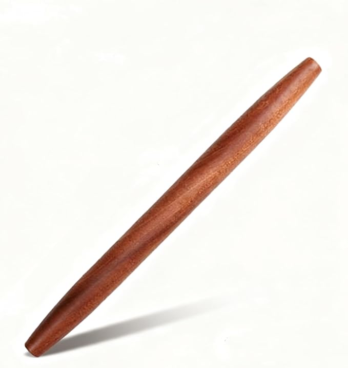 15.75Inches French Wooden Rolling Pin for Baking,Dough Roller,Brown color | Dough –Tapered Design,Smooth Construction,Natural Sapele Wood,Essential Kitchen Utensil For Fondant,Pizza Pie Crust, Pastry