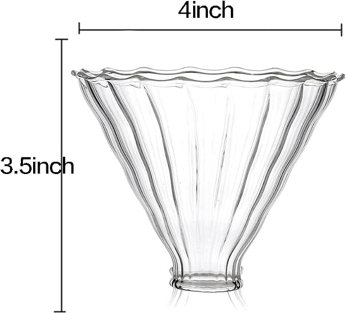 2pcs Glass Funnel Pour Over Coffee Filters,Coffee Drippers