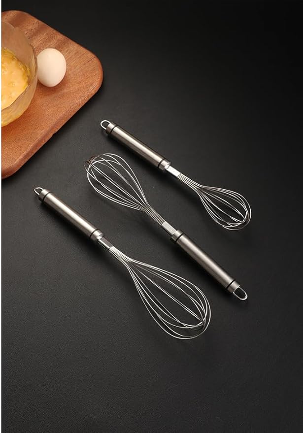 304 Stainless Steel Whisk Hand Whisk Is Suitable For Stirring And Whisking Stainless Steel Whisk For Blending, Whisking, Beating And Stirring Balloon Wire Whisk (trumpet)