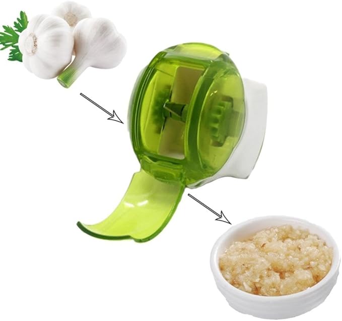 Garlic Chopper Roller – Manual Food Chopper with Stainless Steel Blades, Hand Garlic Mincer Tool & Veggie Cutter – Kitchen Gadget for Chopped Garlic, Onion, Herbs, Nuts, Salad & More