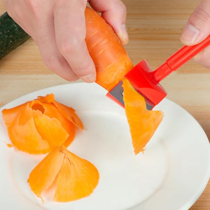 3 PACK Vegetable Curler and Peeler, Creative Flower Cut Tool for Carrots, Cucumber, Potatoes, Multifunctional Fruit Slicer for Kitchen Salad Decoration