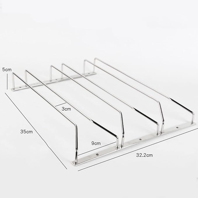 V3VOGUE Wine Glass Rack 11/20/24inch Under Cabinet Wine Glass Holder, Stainless Steel Hanging Stemware Holder, Stemware Storage Drying Rack with Screws, Wall Mounted Hanging Rack Shelf