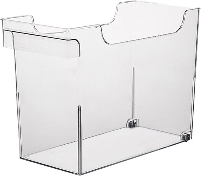 Clear Kitchen Organizer Bin, U Shaped Multifunctional Storage Container, PET Material, Space Saving Design - Durable Transparent Pot Lid Holder, Easy Access for Kitchen Cabinets