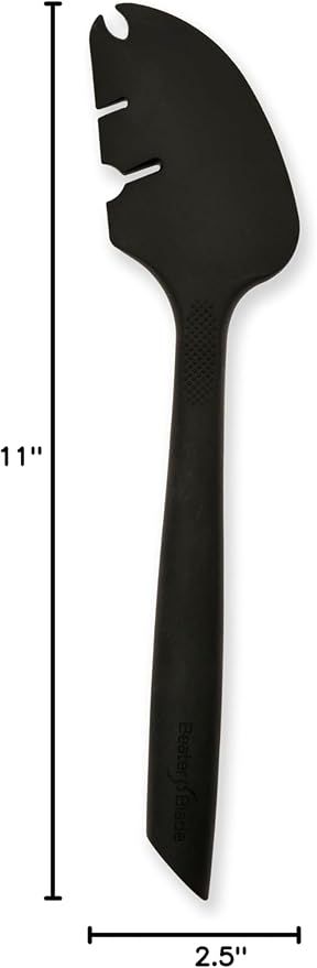 Silicone Spatula ONE Mixer Beater Scraper and Spatula, Black