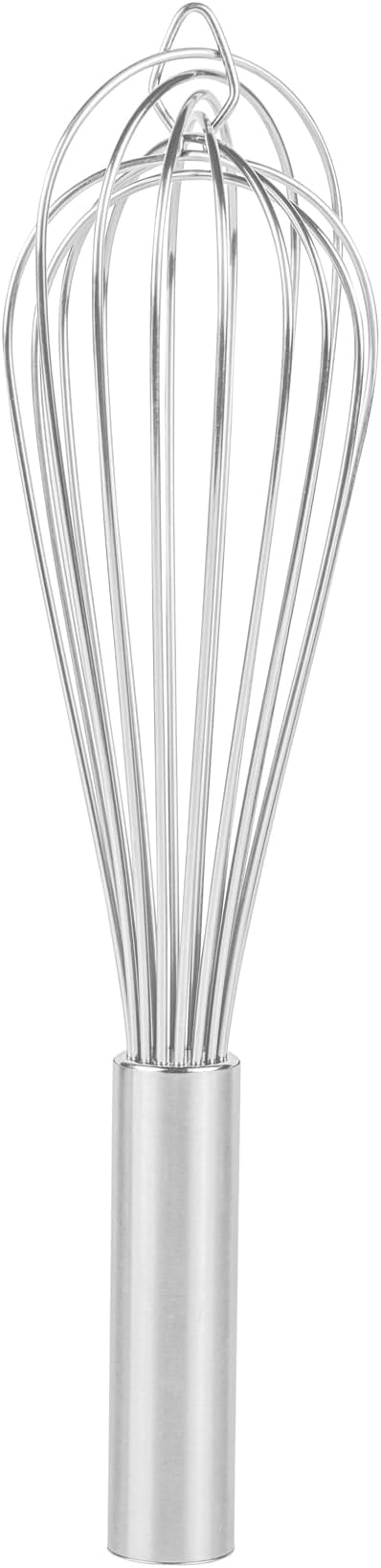 Restaurantware-Met Lux 12 x 2.5 x 2.5 Inch Baking Whisk, 1 French Whisk With Ergonomic Handle - Dishwashable, Won't Corrode, Stainless Steel , For Whipping, Baking, Or Cooking