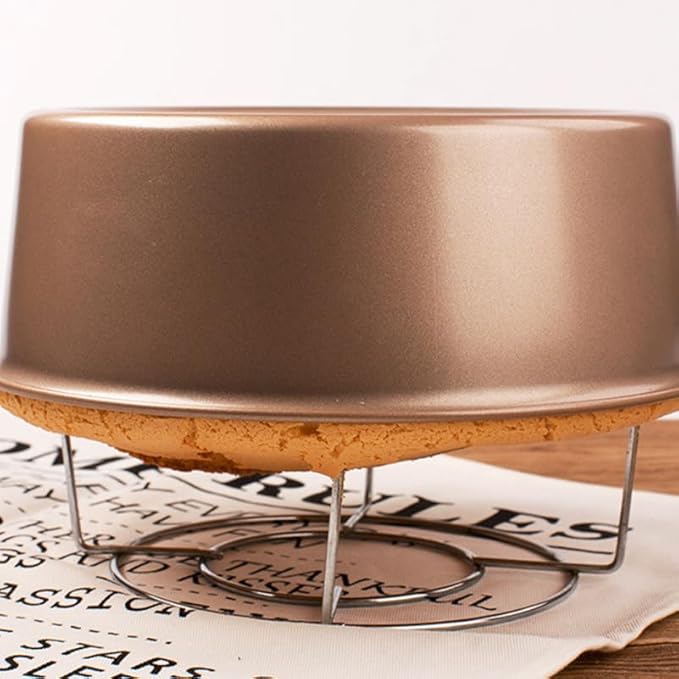 VOSAREA Round Cake Cooling Rack Stand - Stainless Steel Upside Down Cake Holder for Chiffon Cakes - Ideal for Baking and Cooling and Stylish Kitchen Essential