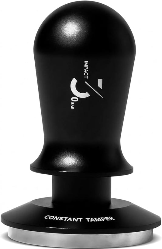 Coffee Tamper Universal Constant Pressure Stretch Powder Press Adjustable Depth 304 Stainless Steel Corrugated Base 53mm Coffee Maker Accessories for Espresso