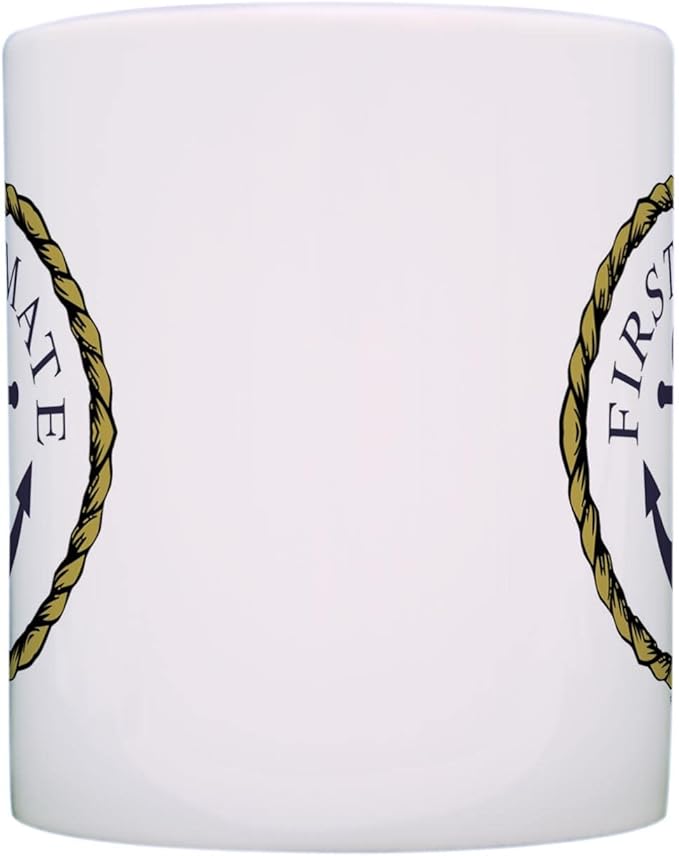 ThisWear Captain First Mate Gifts For Women First Mate Nautical Rope Gift Classic Nautical 11oz Ceramic Coffee Mug with Handle