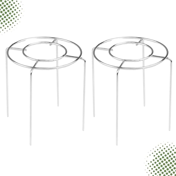 HANABASS 2pcs Stainless Steel Cake Cooling Rack, round 12.7cm Diameter X 14cm Height Baking Tool, Chiffon Cake Holder for Kitchen and Bakery Use