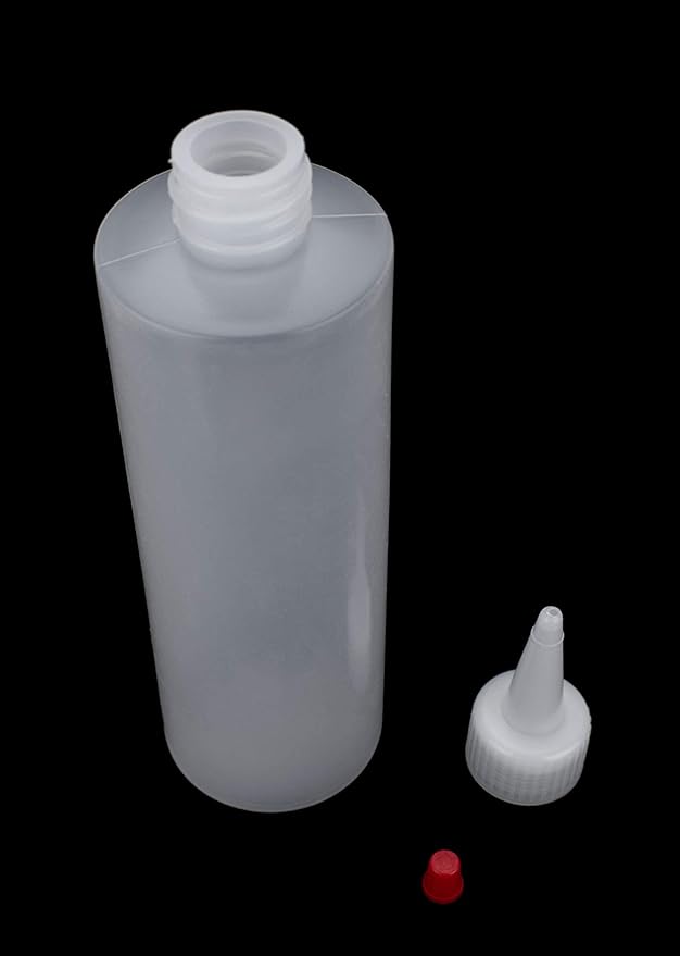 BRIGHTFROM Squeeze Bottles 8 Ounce for Sauces, Olive Oil, Ketchup, Mustard, Syrup - Plastic Dispenser Container for Kitchen/Cooking, BPA Free Condiment Bottle (Pack of 3)